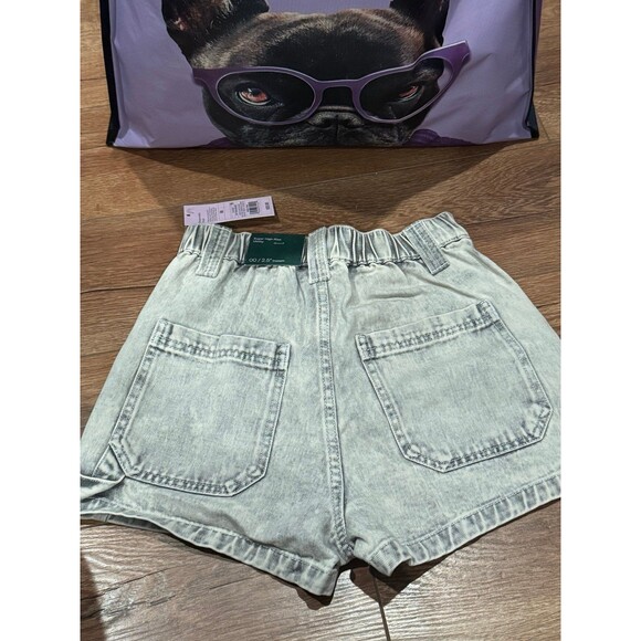 BNWT Wild Fable Gray Wash Super High Rise Utility Shorts 00 - Picture 3 of 4